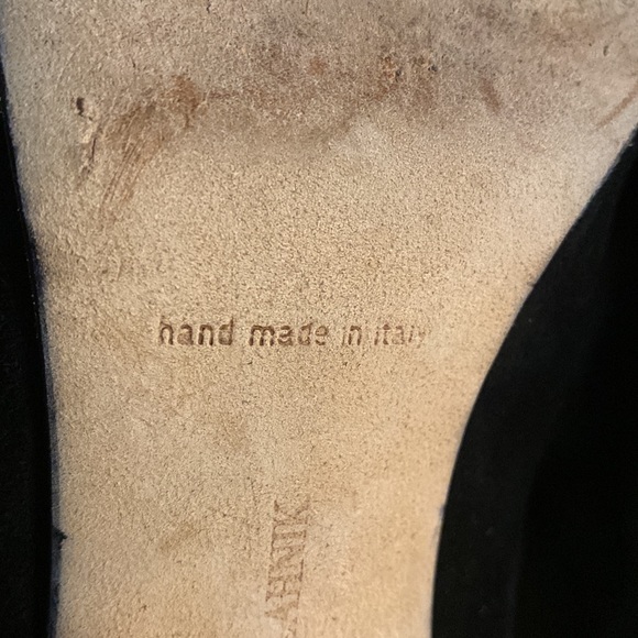 Manolo Blahnik black suede slouch knee high boots size 42 - Picture 7 of 8